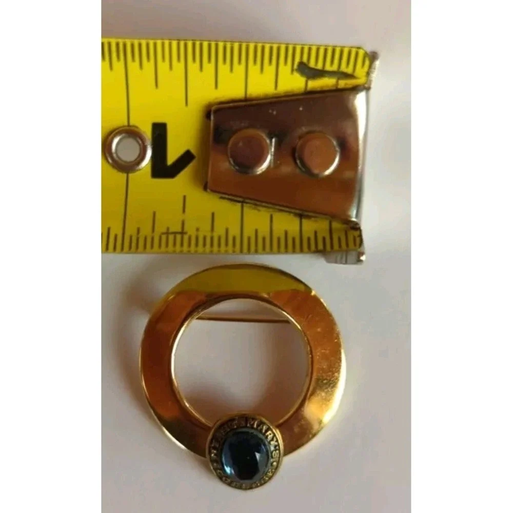 Vintage Mount Saint Mary's Pin Brooch in Gold Tone